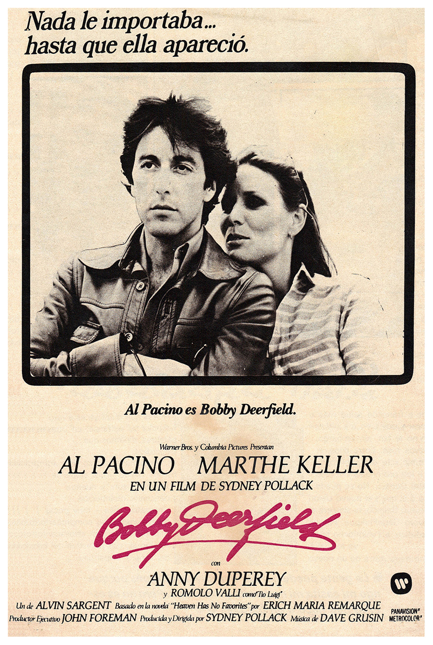 Bobby Deerfield 1977 - Al Pacino - Spain - Classic Movie Poster