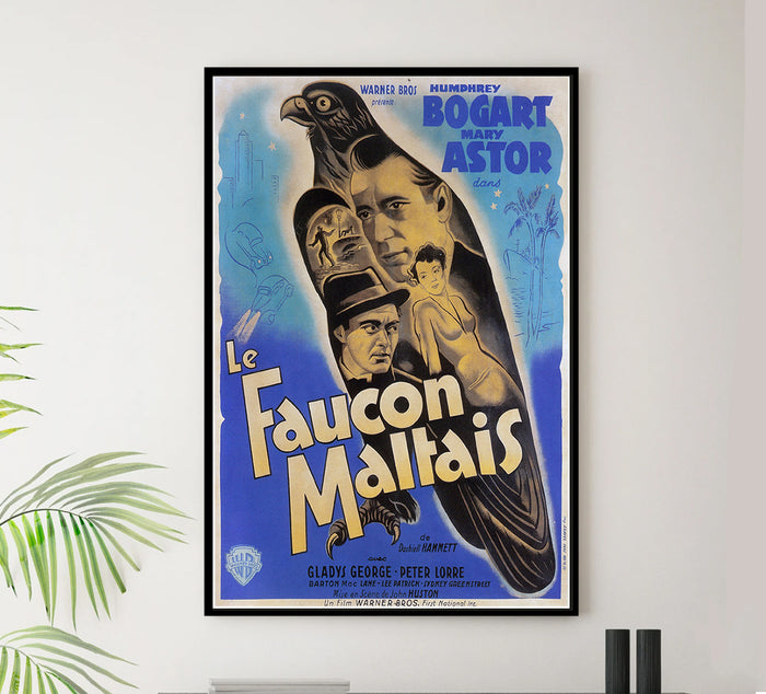 The Maltese Falcon - 1941 - French - Vintage Movie Poster