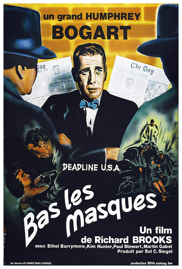 Deadline U.S.A. -1952 - French - Vintage Movie Poster