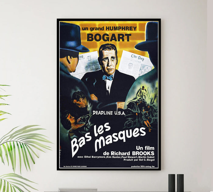 Deadline U.S.A. -1952 - French - Vintage Movie Poster