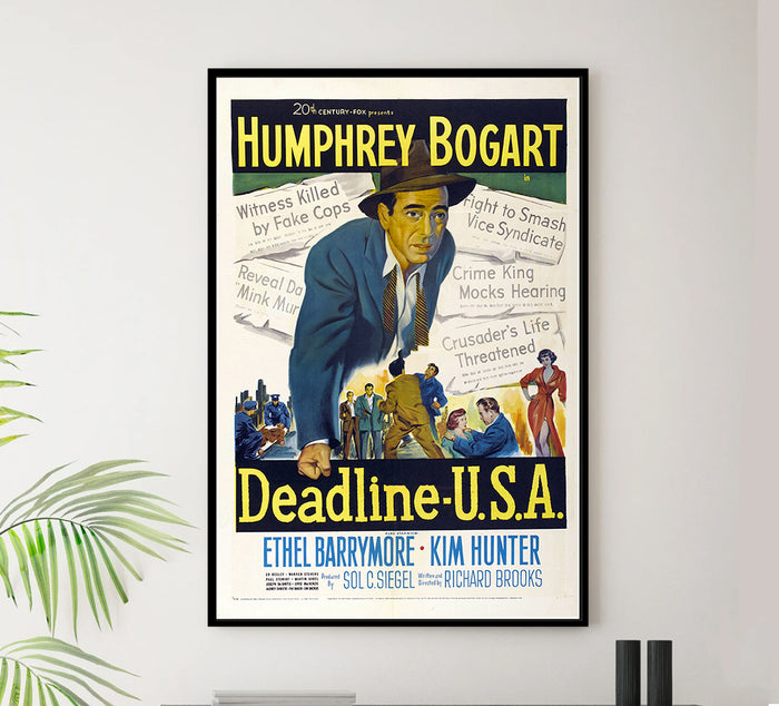 Deadline U.S.A. - 1952 - Vintage Movie Poster