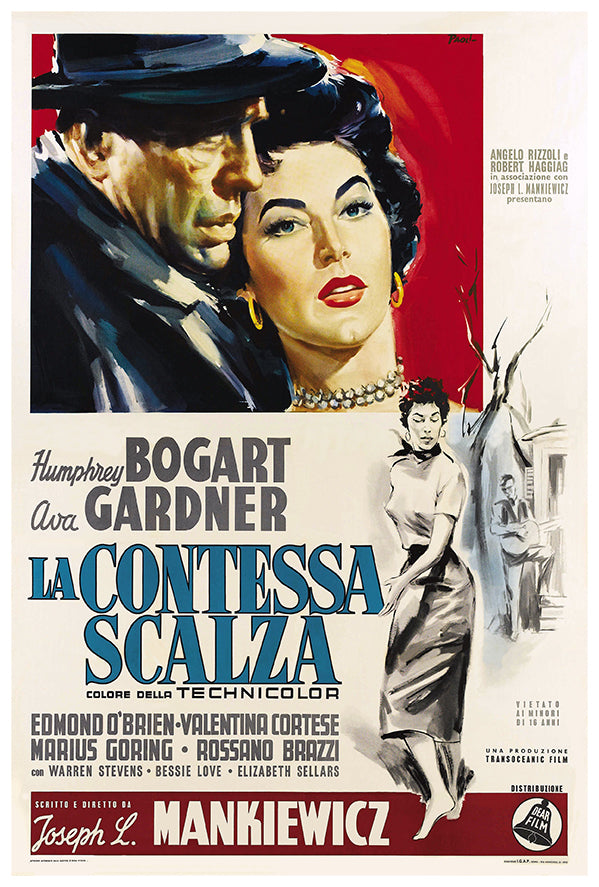The Barefoot Contessa - 1954 - Italian - Vintage Movie Poster