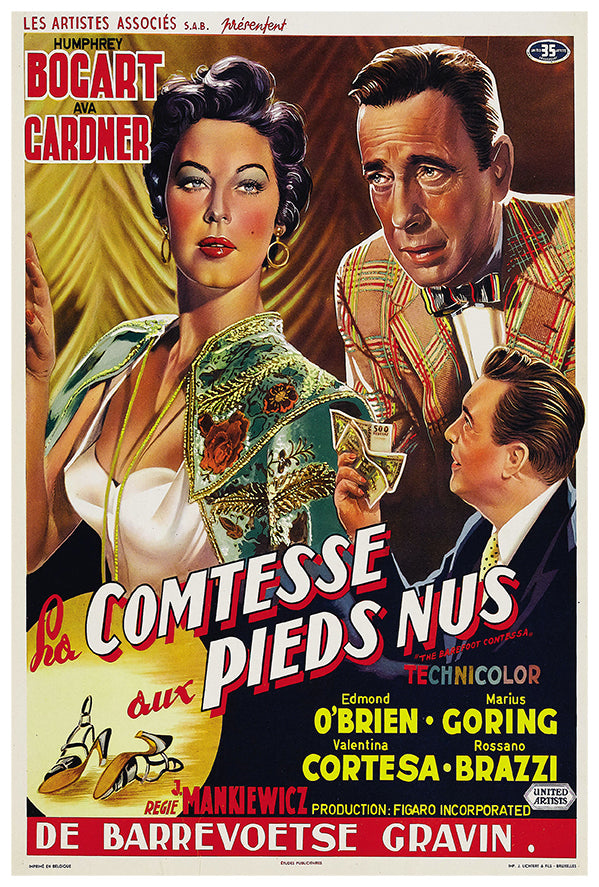 The Barefoot Contessa - 1954 - Vintage Movie Poster