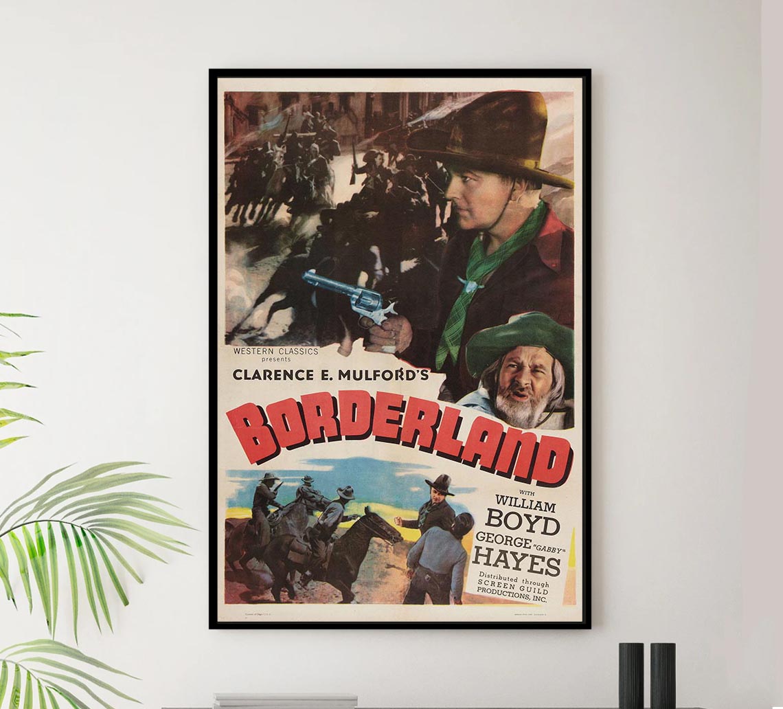 Borderland 1937 - William Boyd - Classic Western Movie Poster