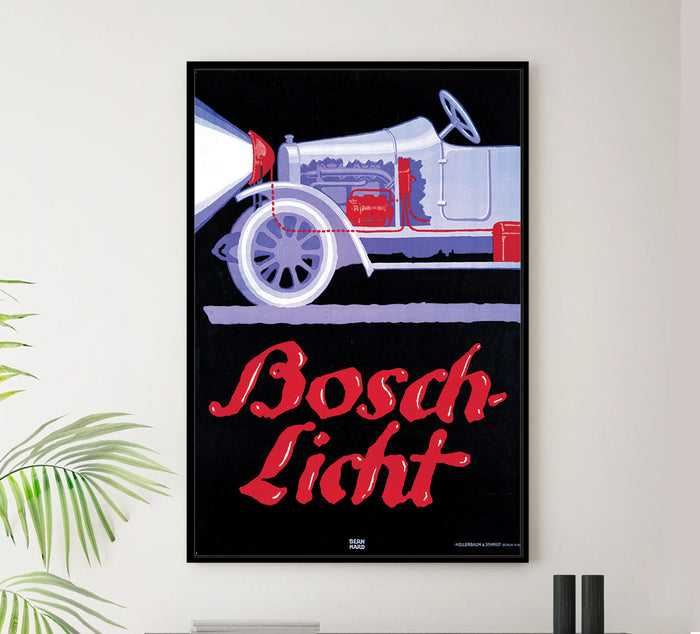 Bosch Licht - German  - Vintage Automobile Racing Poster