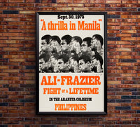 Ali vs Frazier - Thrilla in Manilia -1975 - Vintage Boxing Poster