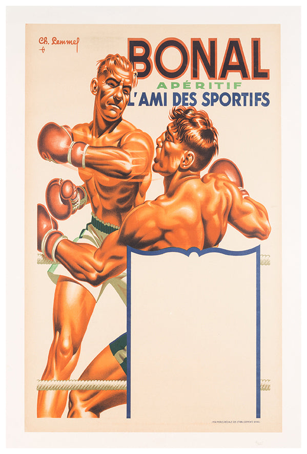 French Boxing - 1940s - Vintage Boxing Poster