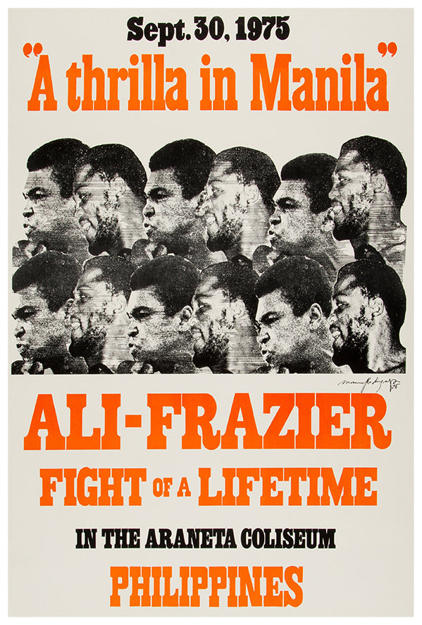 Ali vs Frazier - Thrilla in Manilia -1975 - Vintage Boxing Poster