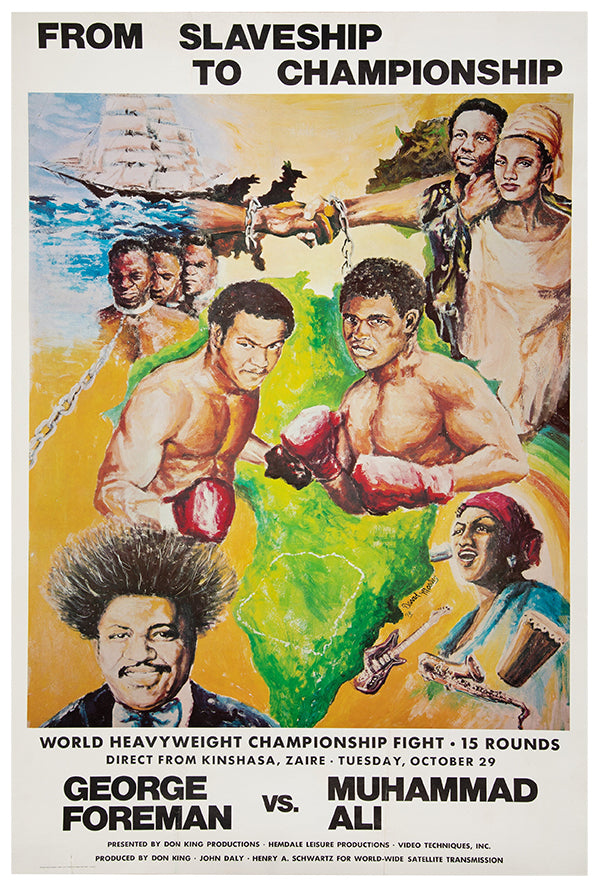 Ali vs Forman - 1974 - Rumble in the Jungle - 2 - Vintage Boxing Poster