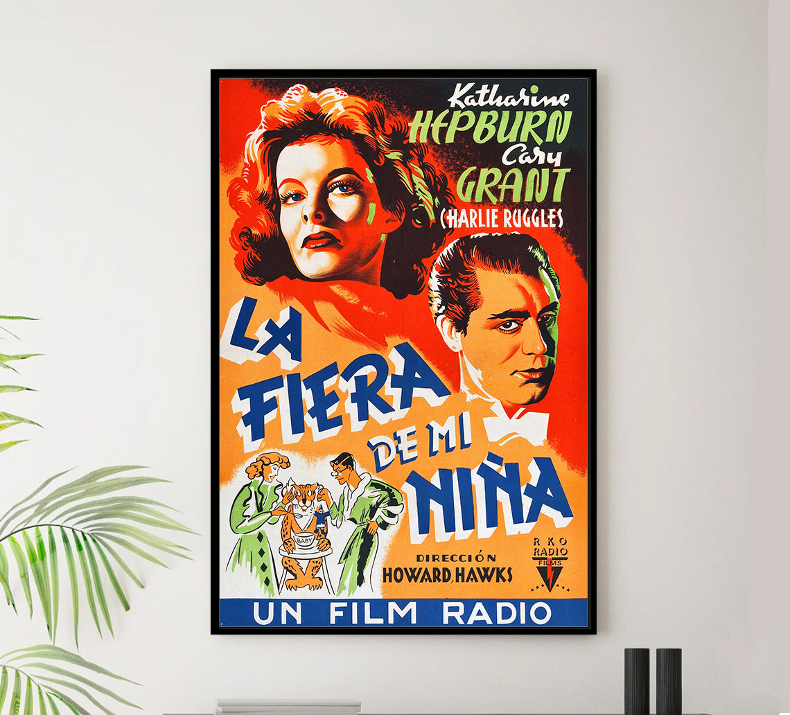 Bringing Up Baby 1938 - Cary Grant - Spain - Classic Movie Poster