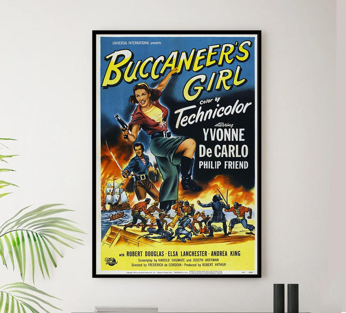 Buccaneer's Girl 1950 - Vintage Pirate Classic Movie Poster