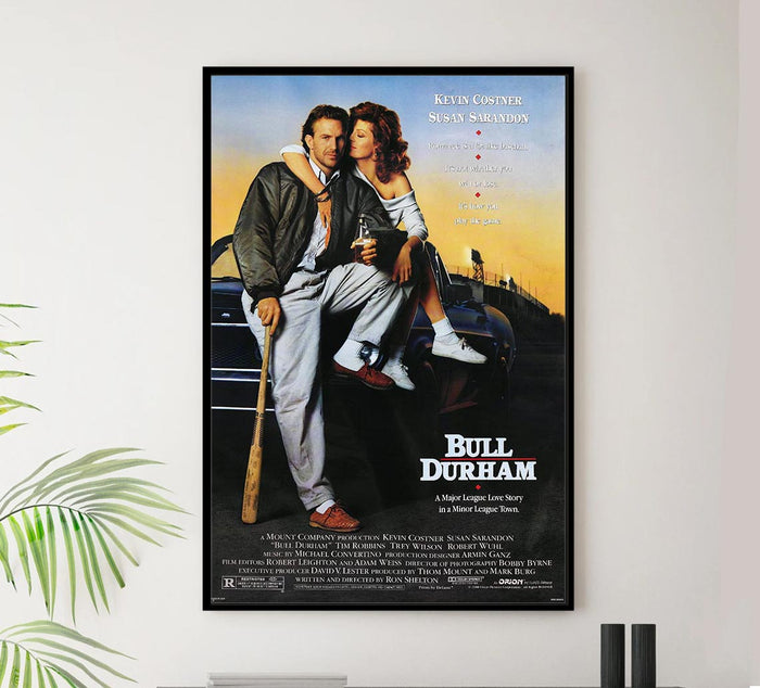 Bull Durham 1988 v1 - Kevin Costner - Vintage Classic Movie Poster