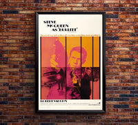 Bullitt 1968 - Steve McQueen - Vintage Classic Movie Poster