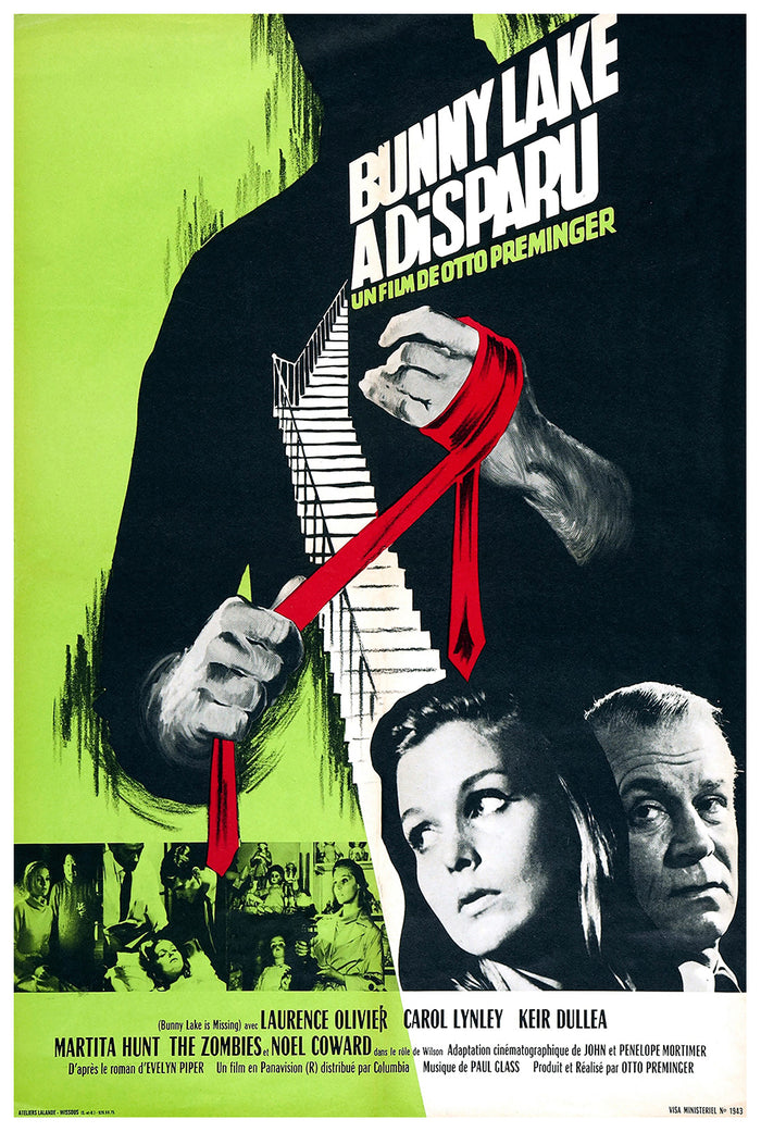 Bunny Lake Is Missing 1965 - Laurence Olivier - France  - Classic Movie Poster