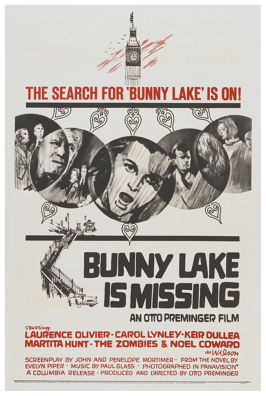 Bunny Lake Is Missing 1965 - Laurence Olivier - US 2 - Classic Movie Poster