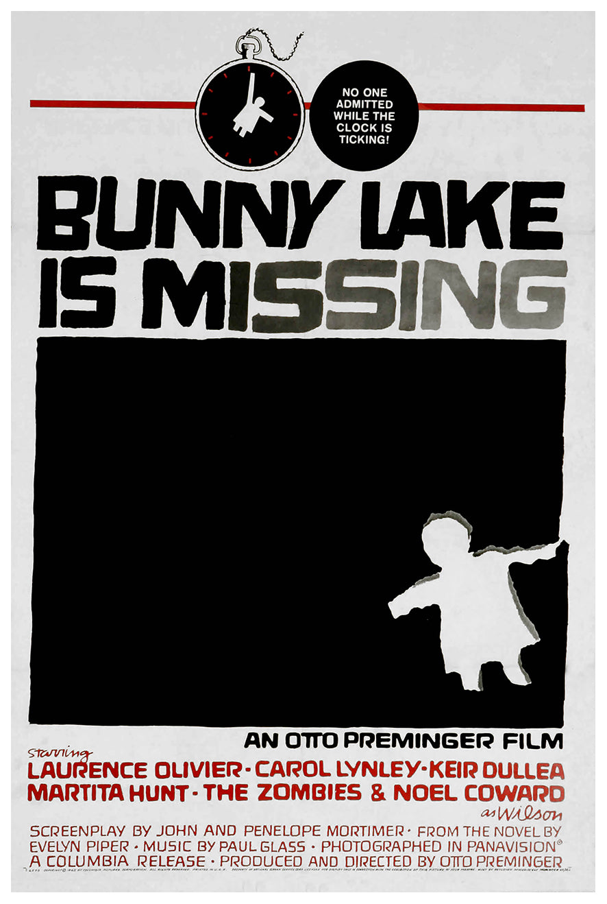 Bunny Lake Is Missing 1965 - Laurence Olivier - US - Classic Movie Poster