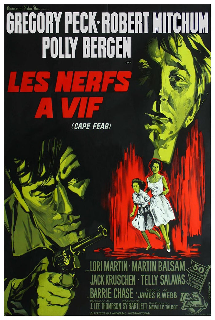 Cape Fear 1962 - French - Robert Mitchum - Vintage Classic Movie Poster