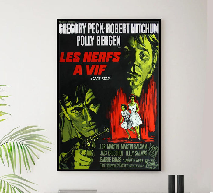 Cape Fear 1962 - French - Robert Mitchum - Vintage Classic Movie Poster