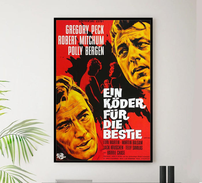 Cape Fear 1962 - German - Robert Mitchum - Vintage Classic Movie Poster