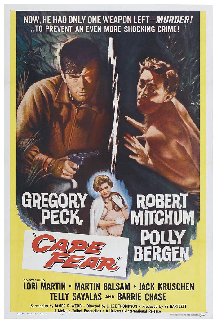 Cape Fear 1962 - Robert Mitchum - Vintage Classic Movie Poster