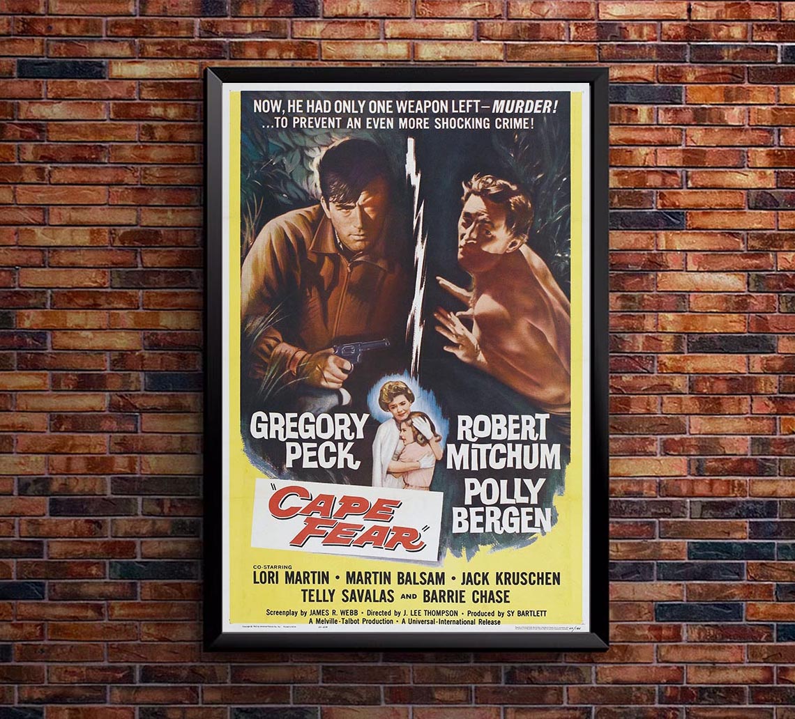 Cape Fear 1962 - Robert Mitchum - Vintage Classic Movie Poster