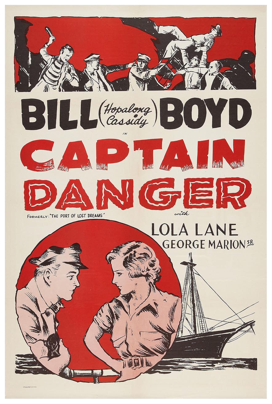 Captain Danger 1934 - William Boyd - Classic Western Movie Poster