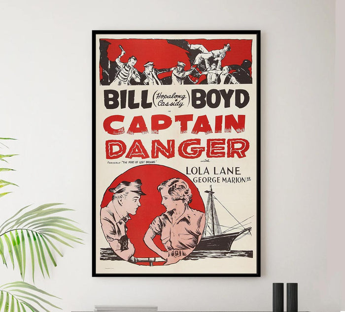 Captain Danger 1934 - William Boyd - Classic Western Movie Poster