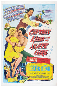Captain Kidd and the Slave Girl 1954 - Vintage Pirate Classic Movie Poster