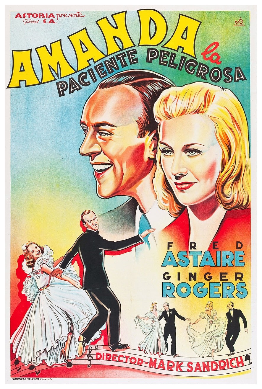 Carefree 1938 - Spain - Classic Movie Poster