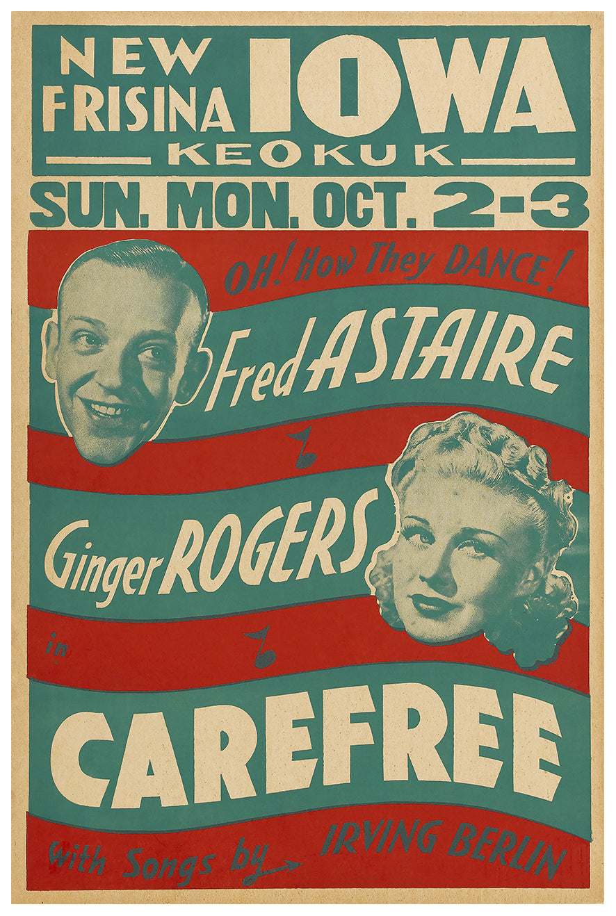Carefree 1938 - US (2) - Classic Movie Poster