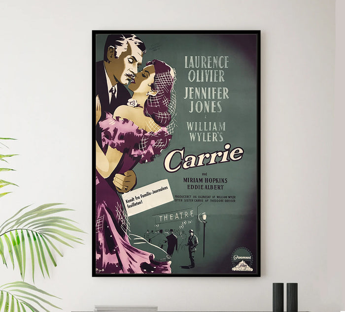 Carrie 1952 - Laurence Olivier - Denmark - Classic Movie Poster