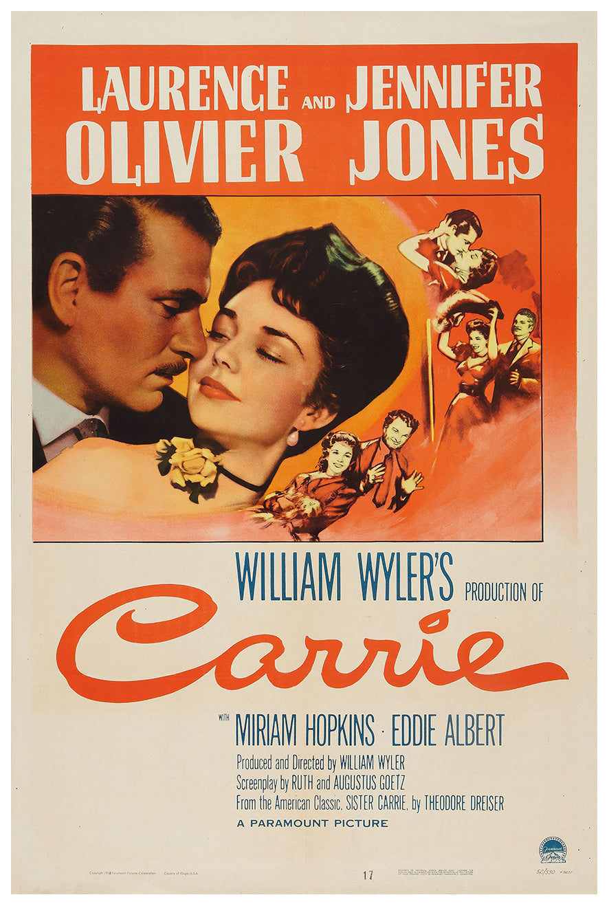 Carrie 1952 - Laurence Olivier - US - Classic Movie Poster