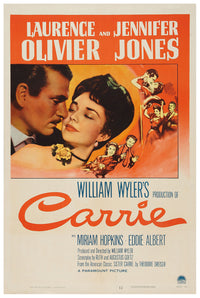 Carrie 1952 - Laurence Olivier - US - Classic Movie Poster