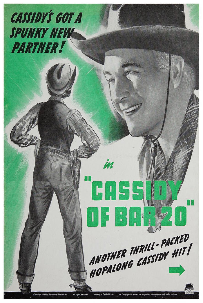 Cassidy of Bar 20 1938 - William Boyd - Classic Western Movie Poster