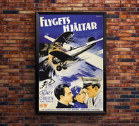 Ceiling Zero 1936 - James Cagney - Sweden - Classic Movie Poster
