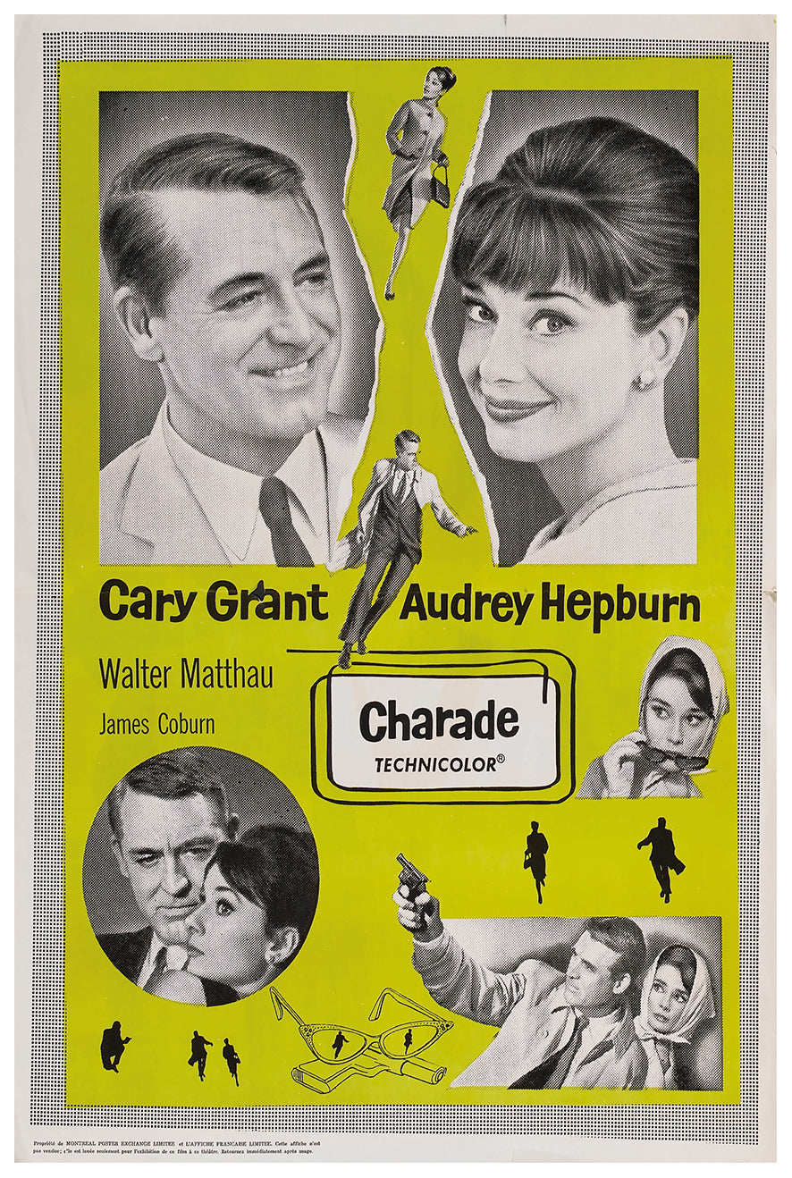 Charade 1963 - Cary Grant - Canada - Classic Movie Poster