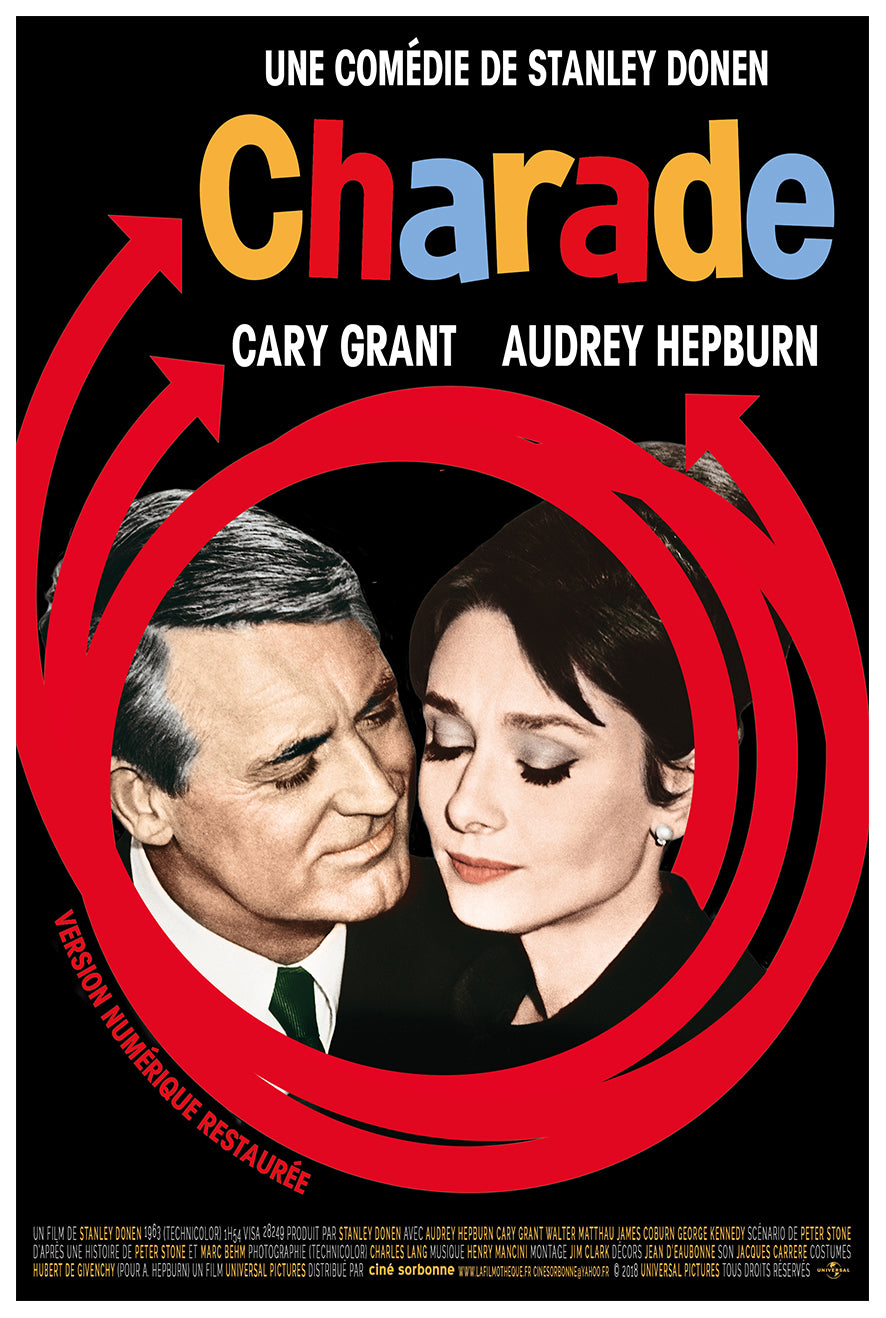 Charade 1963 - Cary Grant - France - Classic Movie Poster