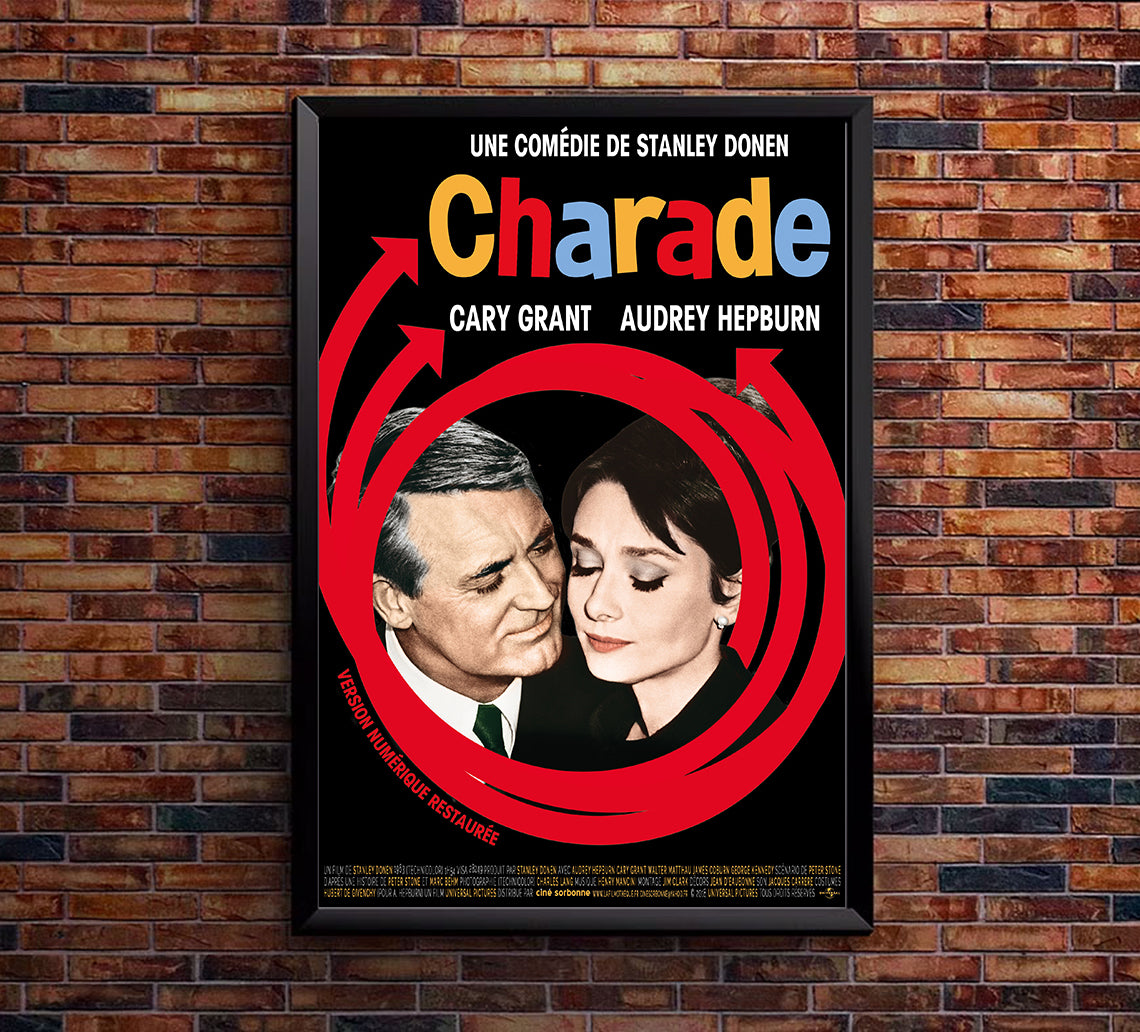 Charade 1963 - Cary Grant - France - Classic Movie Poster