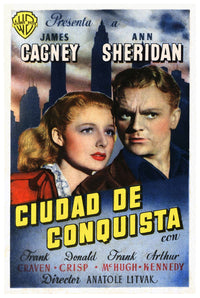 City for Conquest 1940 - James Cagney - Spain - Classic Movie Poster