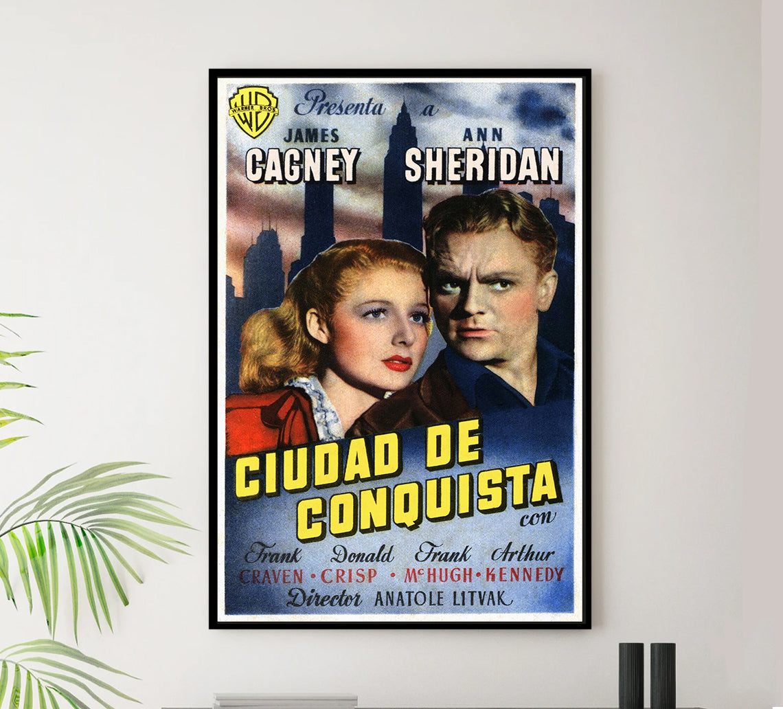 City for Conquest 1940 - James Cagney - Spain - Classic Movie Poster
