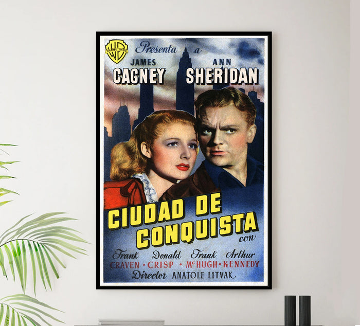City for Conquest 1940 - James Cagney - Spain - Classic Movie Poster