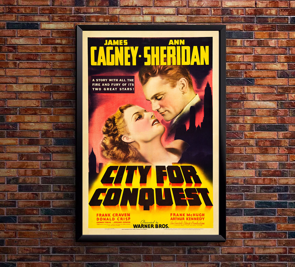 City for Conquest 1940 - James Cagney - US - Classic Movie Poster