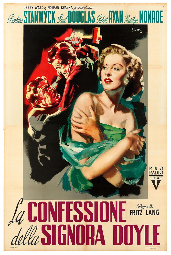 Clash by Night 1952 - Italian - Vintage Classic Movie Poster