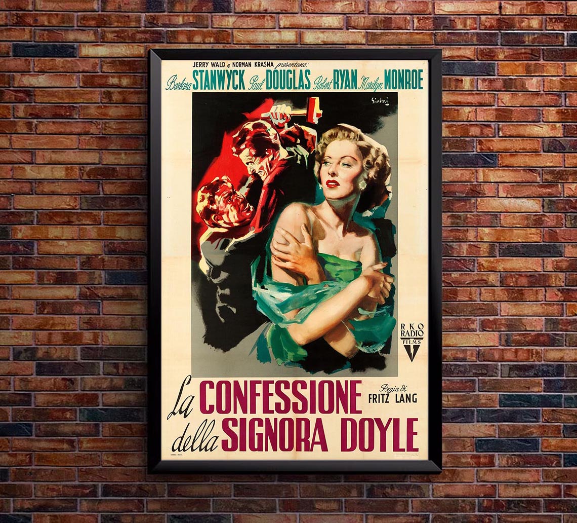 Clash by Night 1952 - Italian - Vintage Classic Movie Poster