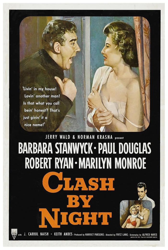 Clash by Night 1952 - Vintage Classic Movie Poster