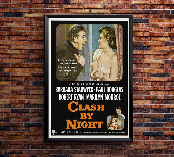 Clash by Night 1952 - Vintage Classic Movie Poster