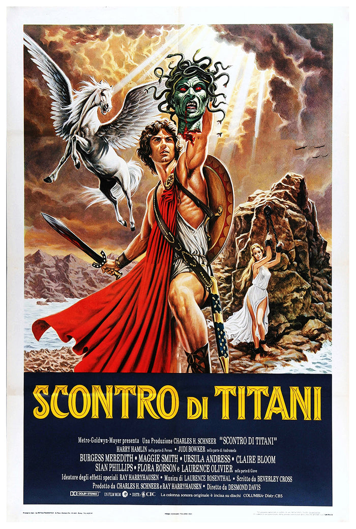 Clash of the Titans 1981 - Laurence Olivier - Italy - Classic Movie Poster