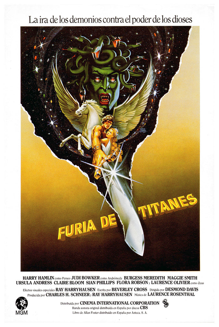 Clash of the Titans 1981 - Laurence Olivier - Spain - Classic Movie Poster