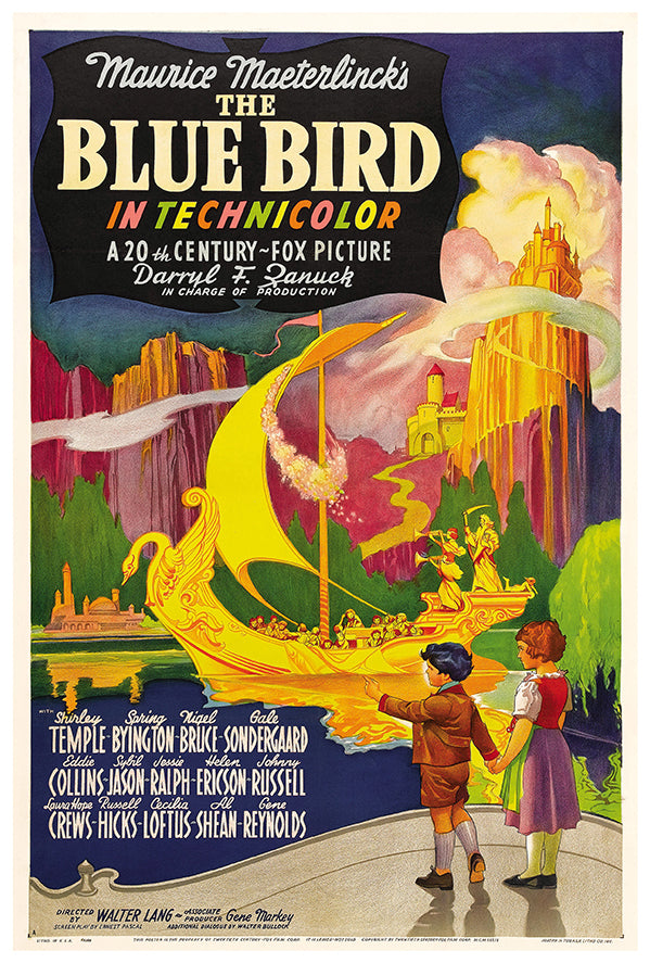 The Blue Bird - Shirley Temple - 1940 - Vintage Movie Poster
