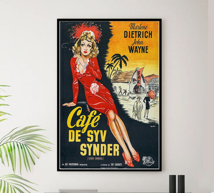 Seven Sinners - 1940 - Dutch - Vintage Movie Poster